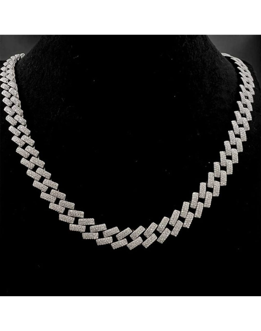Iced Out Men's Cuban Link Chain – Premium 92.5 Silver Chain