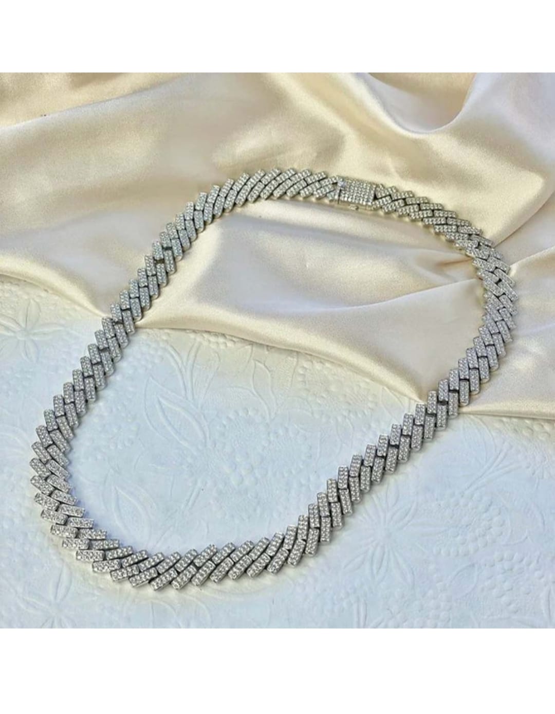Iced Out Men's Cuban Link Chain – Premium 92.5 Silver Chain