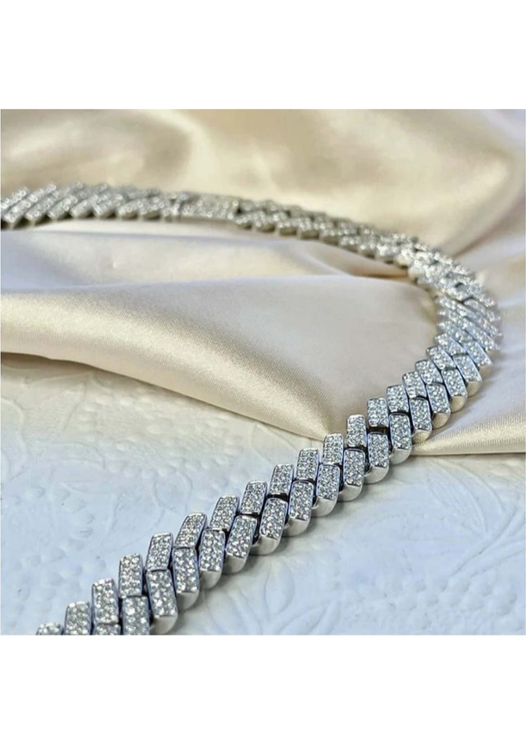 Iced Out Men's Cuban Link Chain – Premium 92.5 Silver Chain