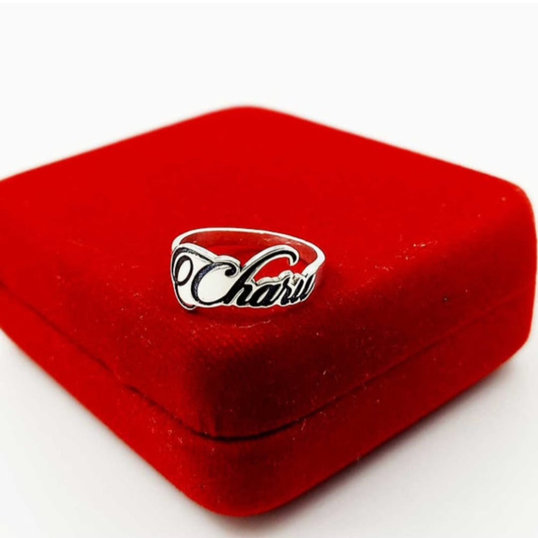 Custom Name Sterling Pure Silver Ring for Girl's