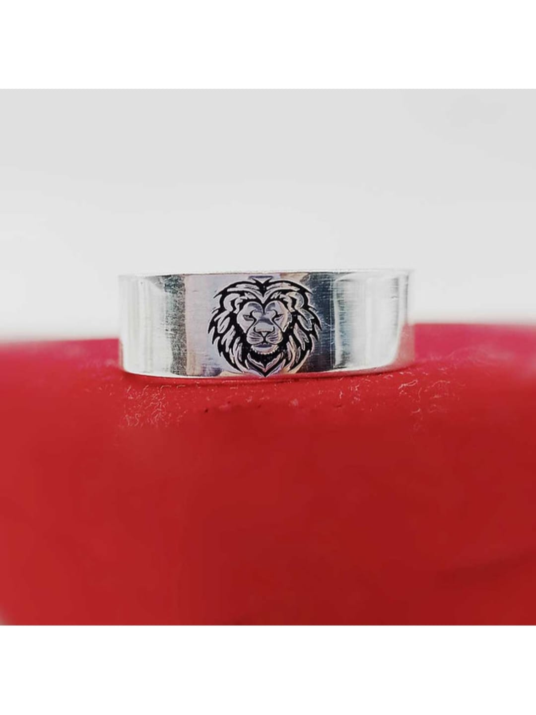 Bold Men's Lion Face Pure 925 Silver Ring