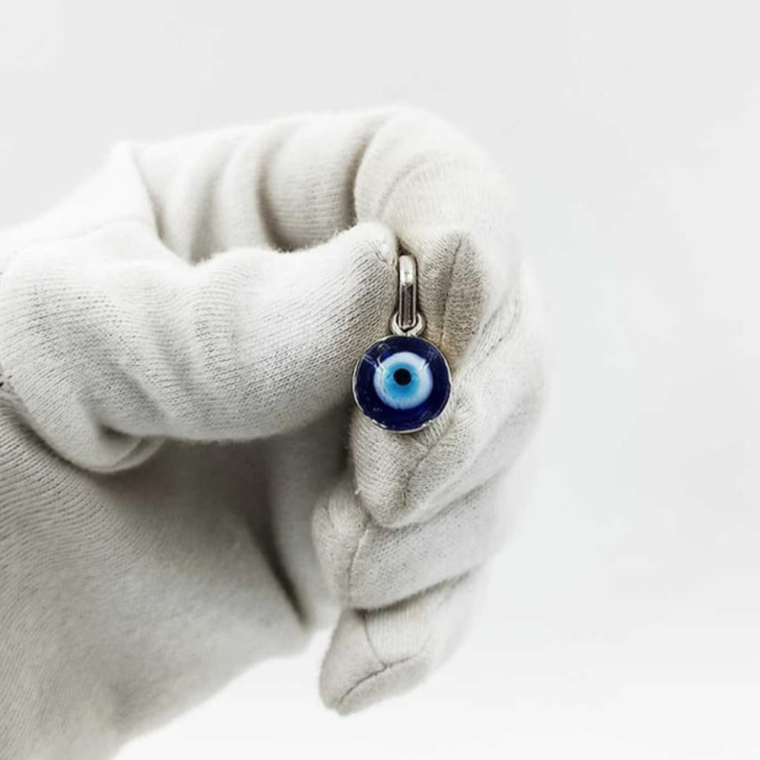 Evil Eye Charm Pendant in 925 Pure Silver for Girl's