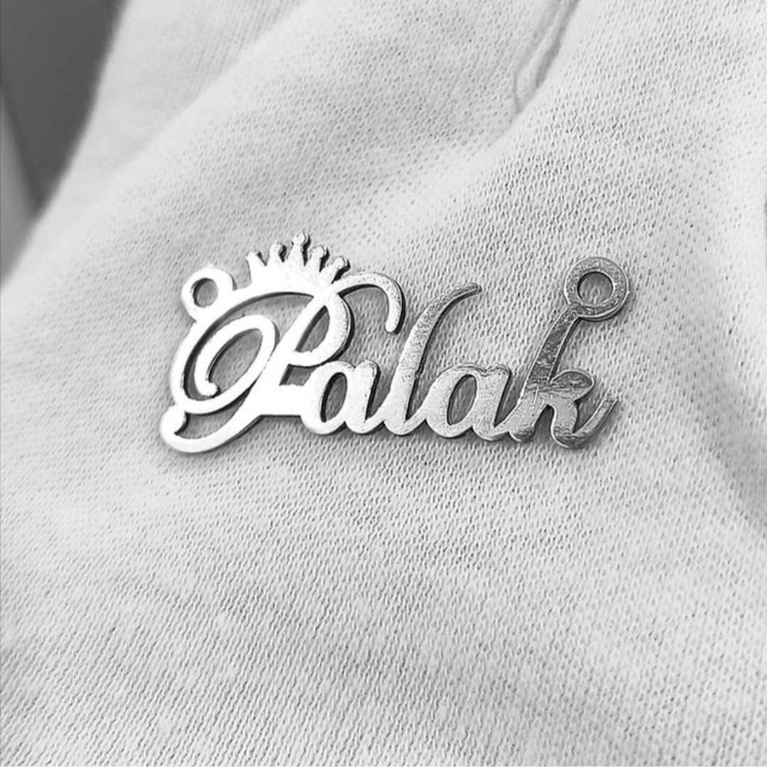 Personalised Name locket with Crown – 925 Silver