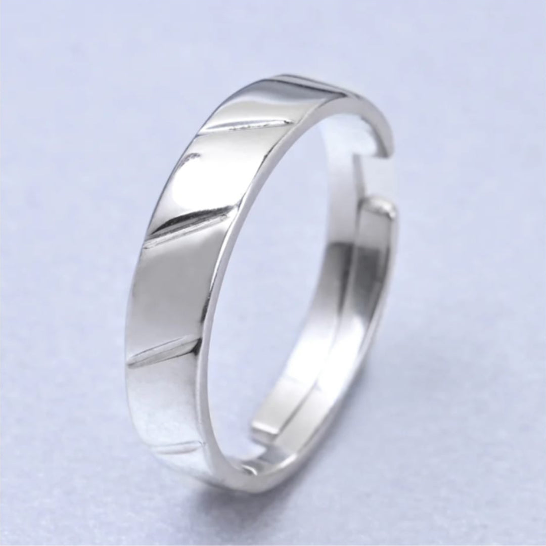 Unisex Pure 925 Adjustable Silver Ring