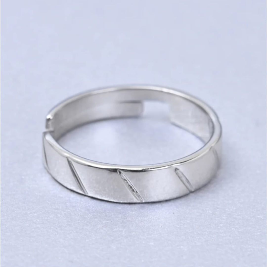 Unisex Pure 925 Adjustable Silver Ring