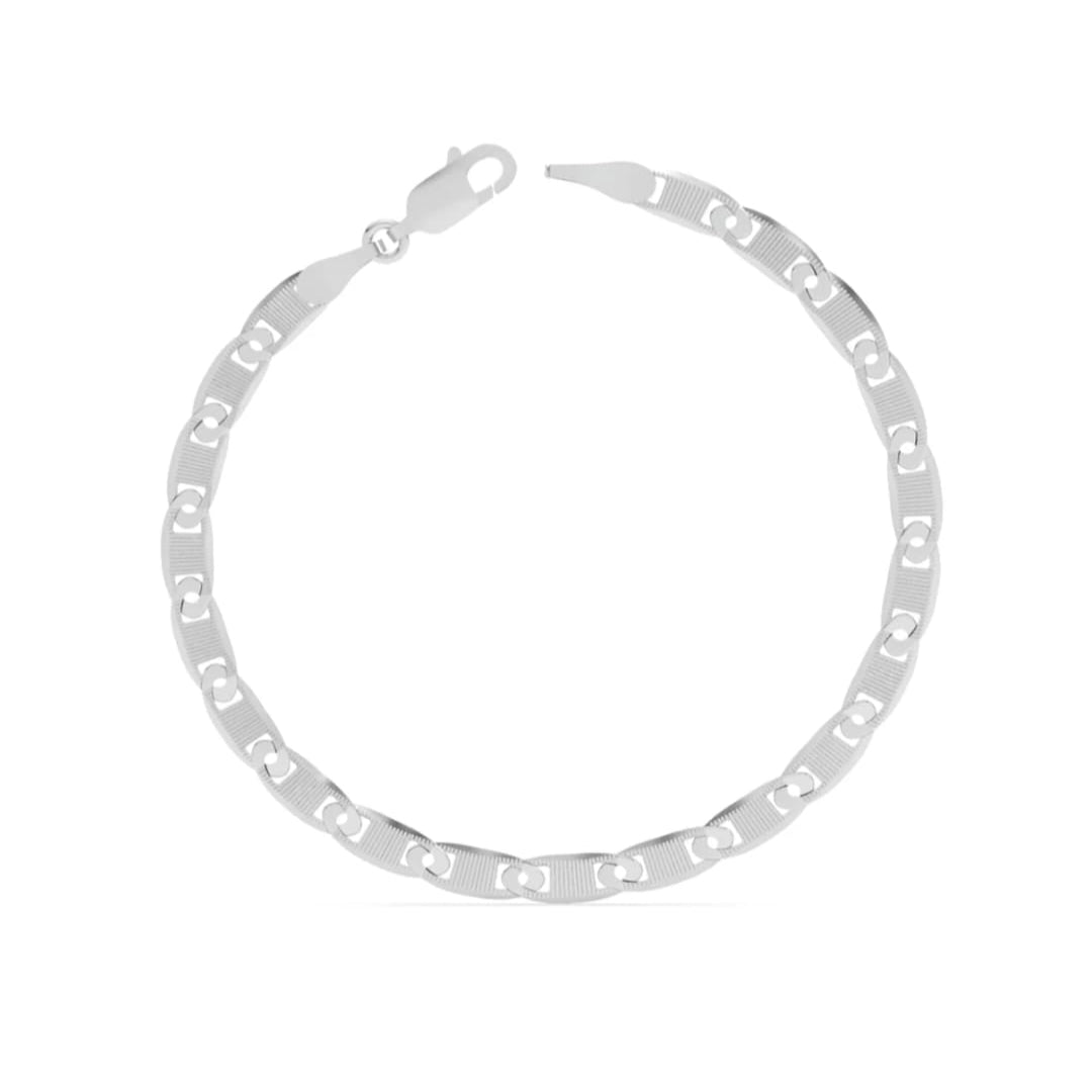 Pure 925 Silver Unisex Bracelet with elegant Chain Design
