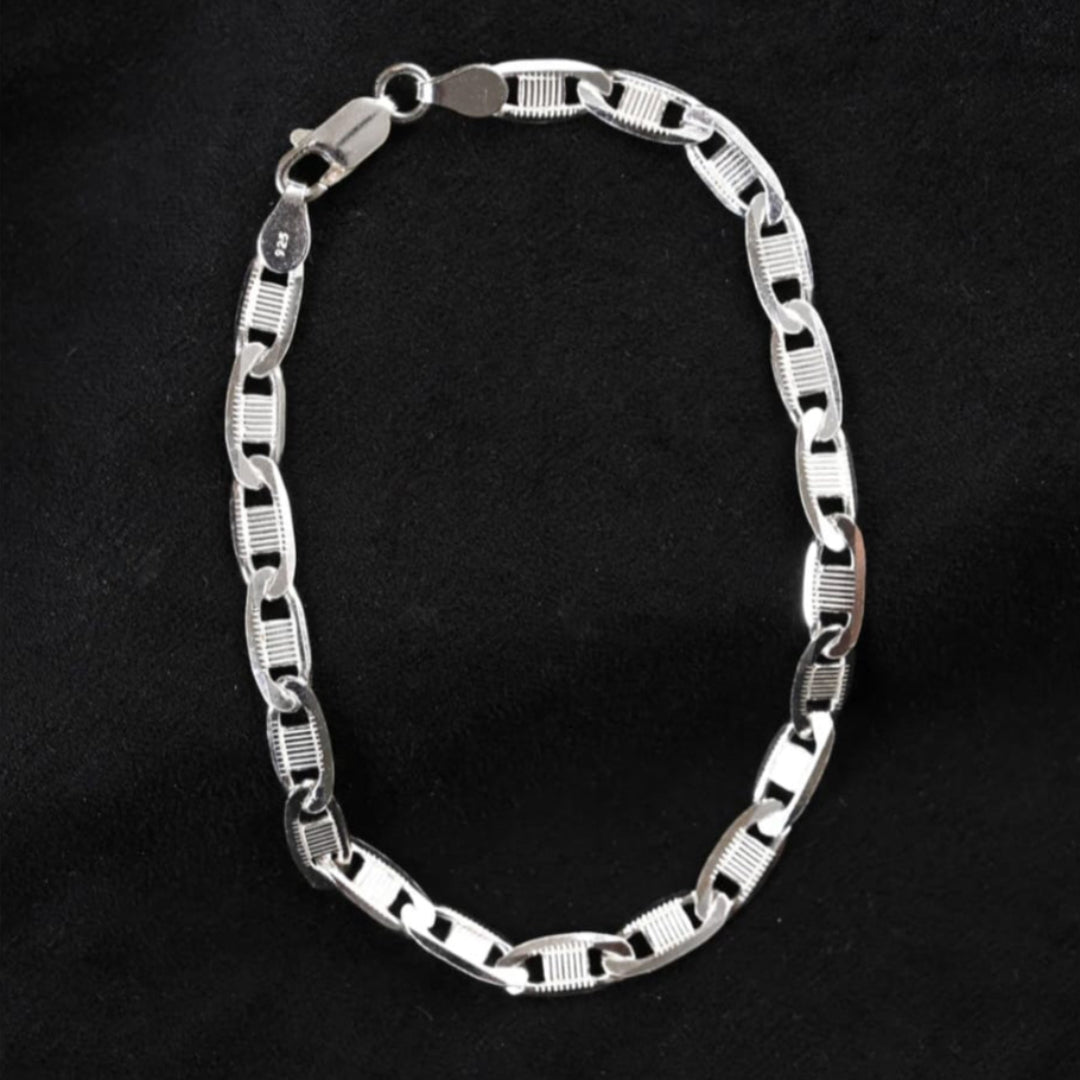 Pure 925 Silver Unisex Bracelet with elegant Chain Design