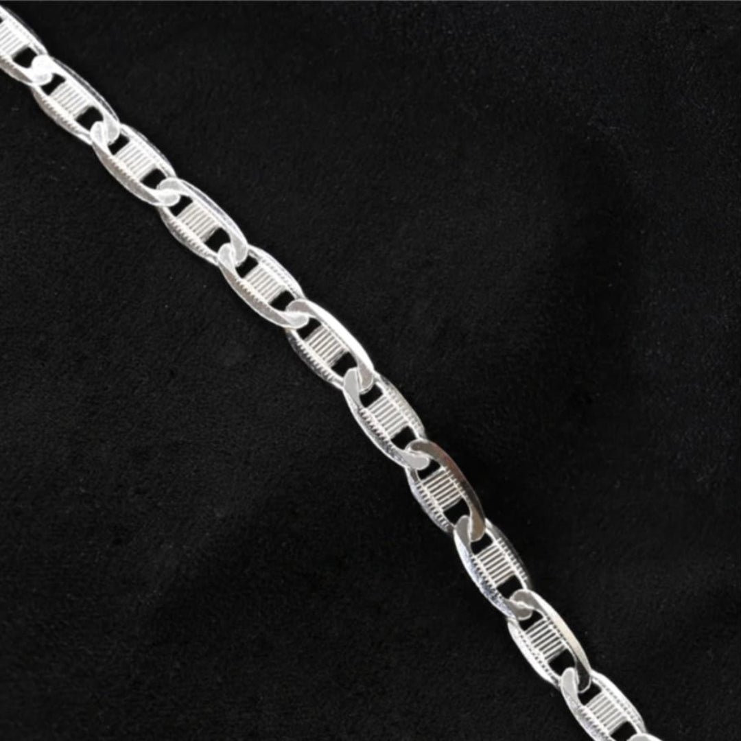 Pure 925 Silver Unisex Bracelet with elegant Chain Design