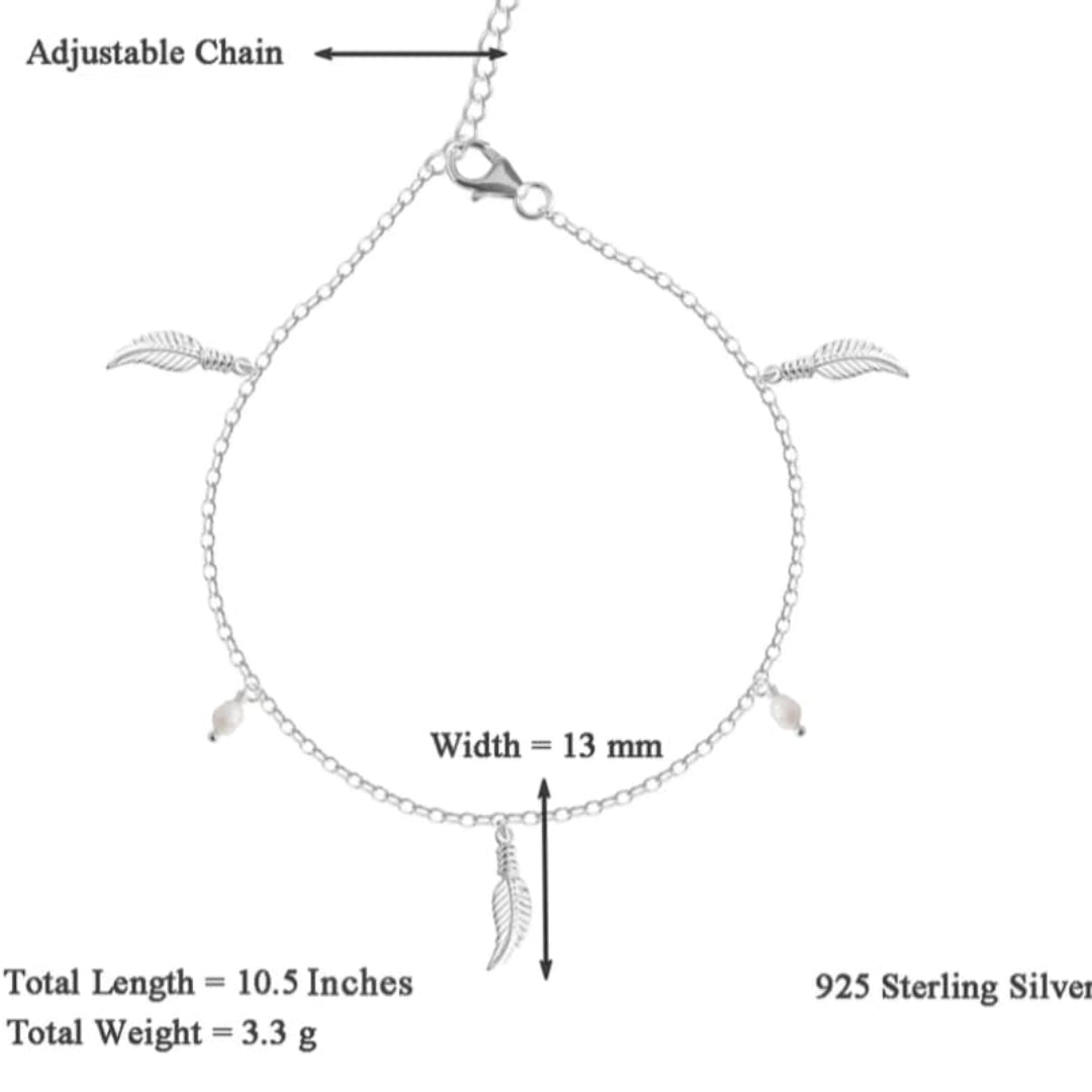 Leaves & Star Charm Anklet – A Glimmer of Celestial Style