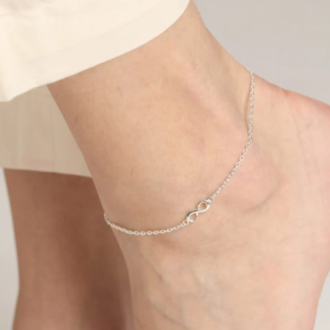 Silver Infinity Anklet for Girls – Symbol of Endless Elegance
