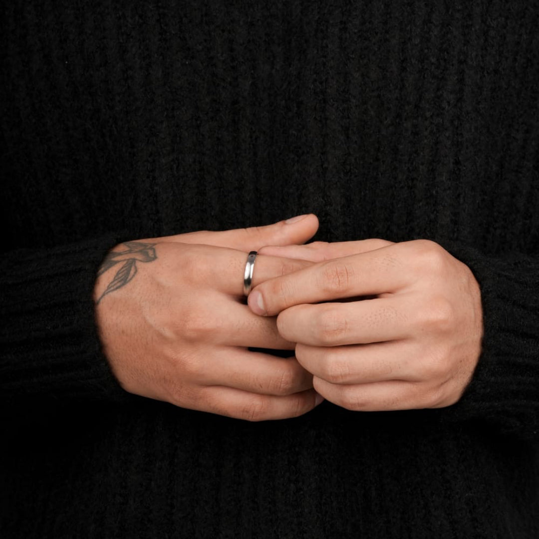 Classic Men’s 925 Sterling Silver Band Ring