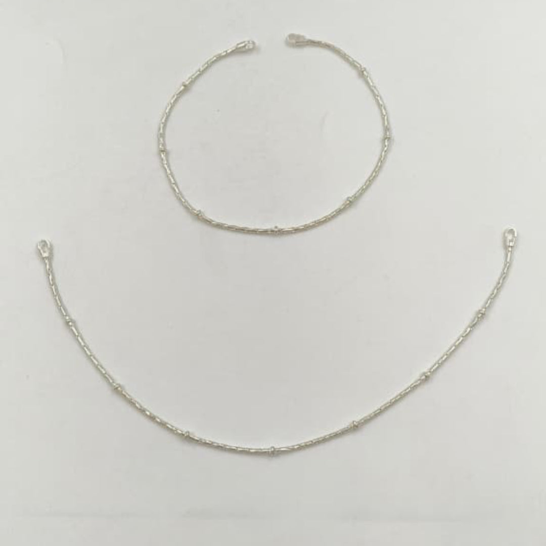 Elegant Handmade Silver Anklet – Lightweight & Stylish