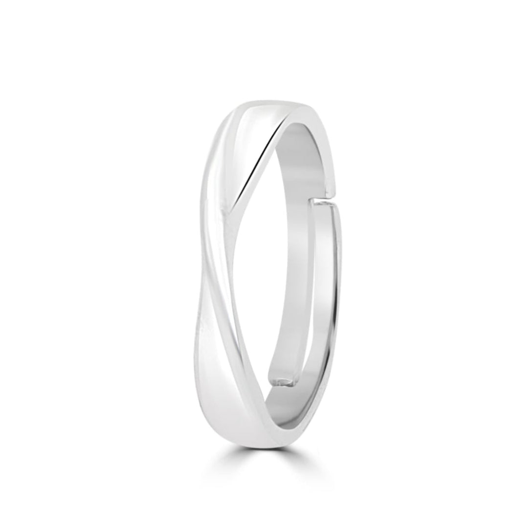 Double Cross Adjustable 925 Sterling Silver Ring for Girls