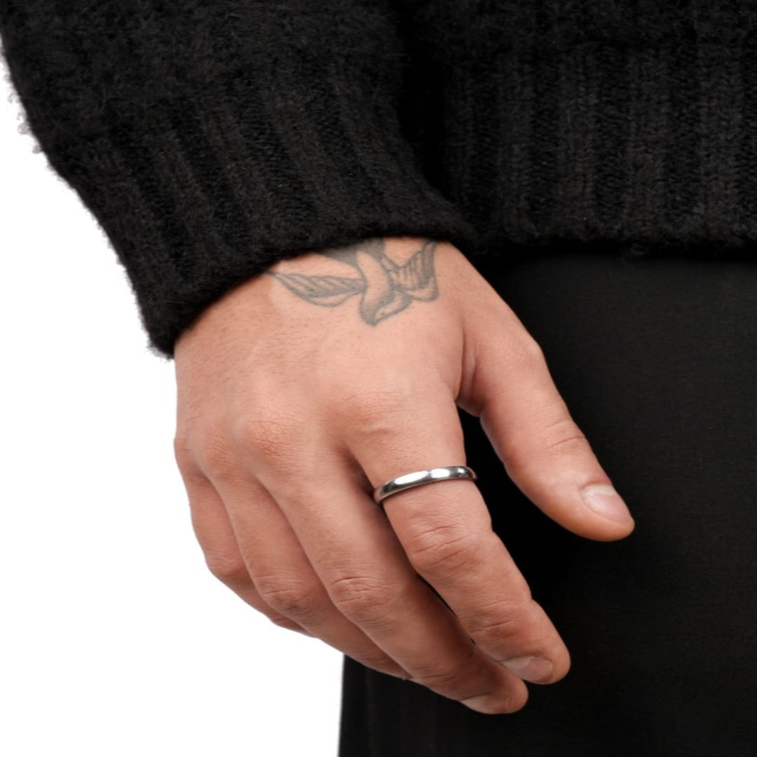 Classic Men’s 925 Sterling Silver Band Ring