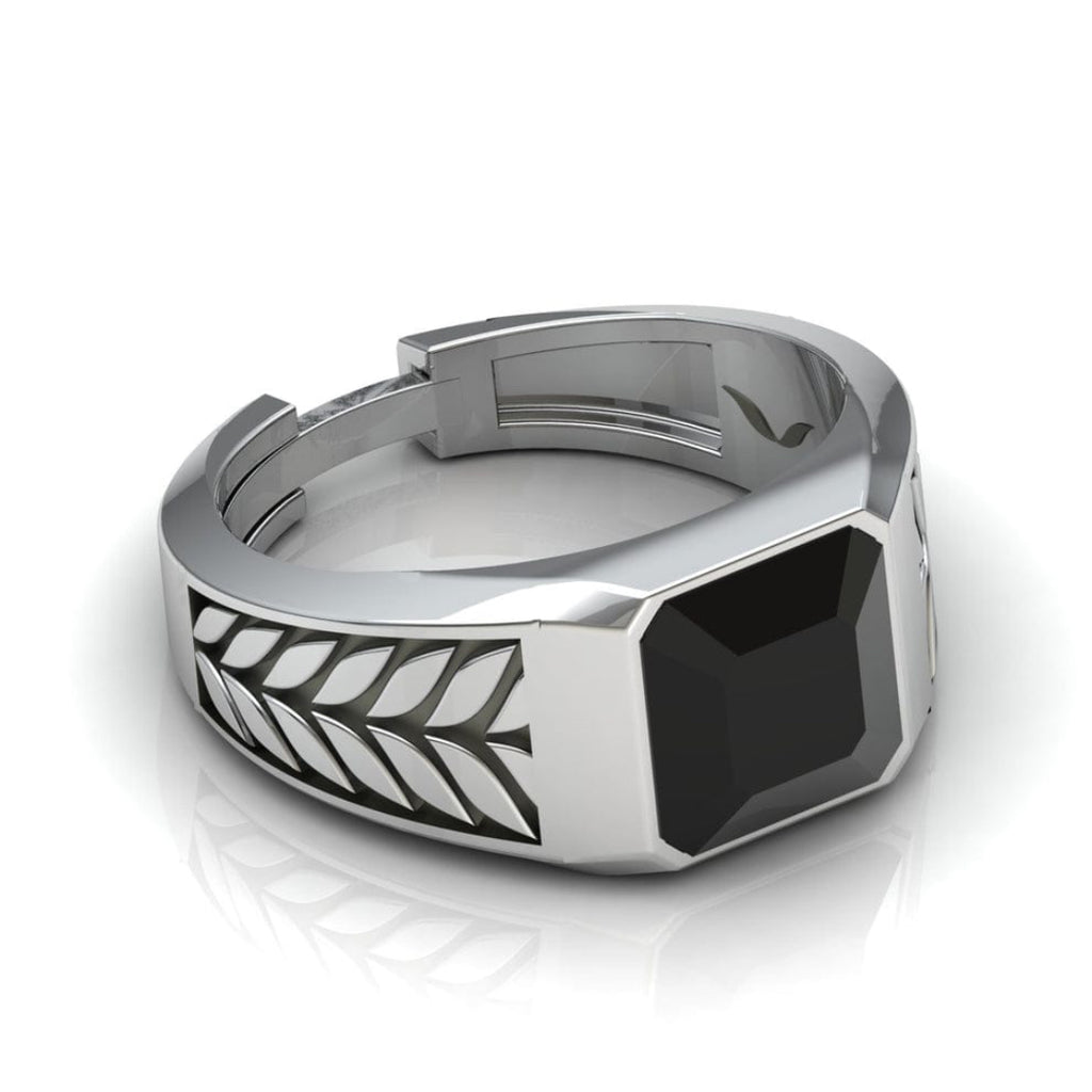 Emerald Cut 925 Sterling Silver Men’s Ring