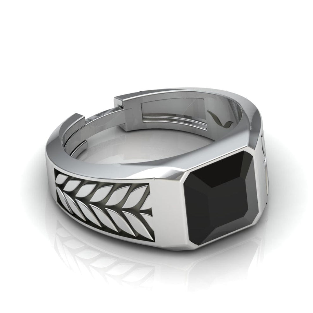 Emerald Cut 925 Sterling Silver Men’s Ring