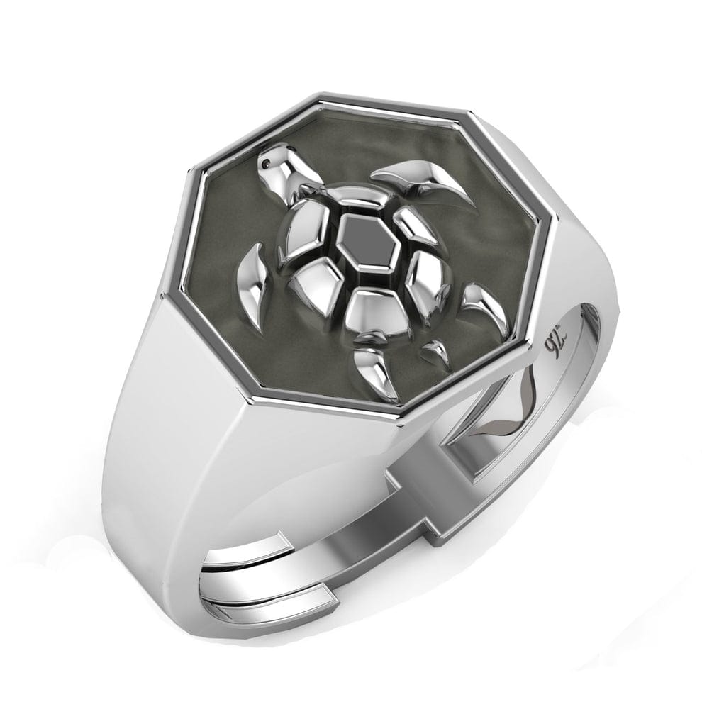 Turtle Design 925 Sterling Silver Men’s Ring