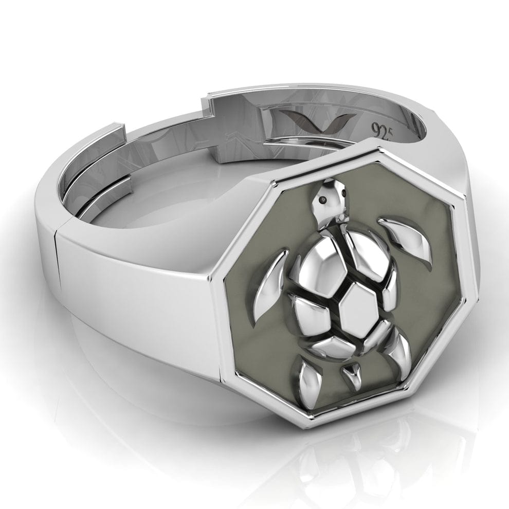 Turtle Design 925 Sterling Silver Men’s Ring