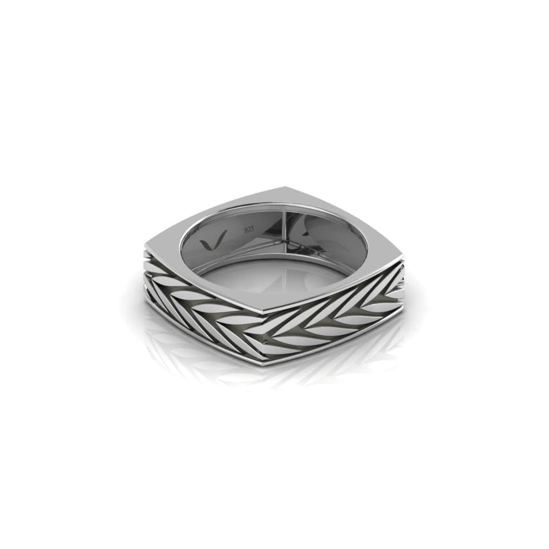Geometric Square 925 Sterling Silver Men’s Ring
